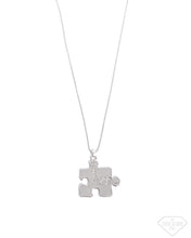 Load image into Gallery viewer, A piece of the Puzzle - White necklace E065

