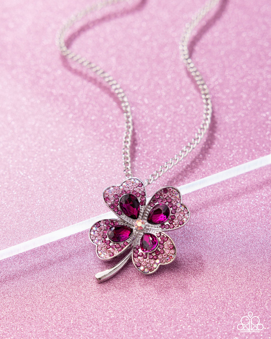 Four Leaf Fashion - Pink necklace E003/E004