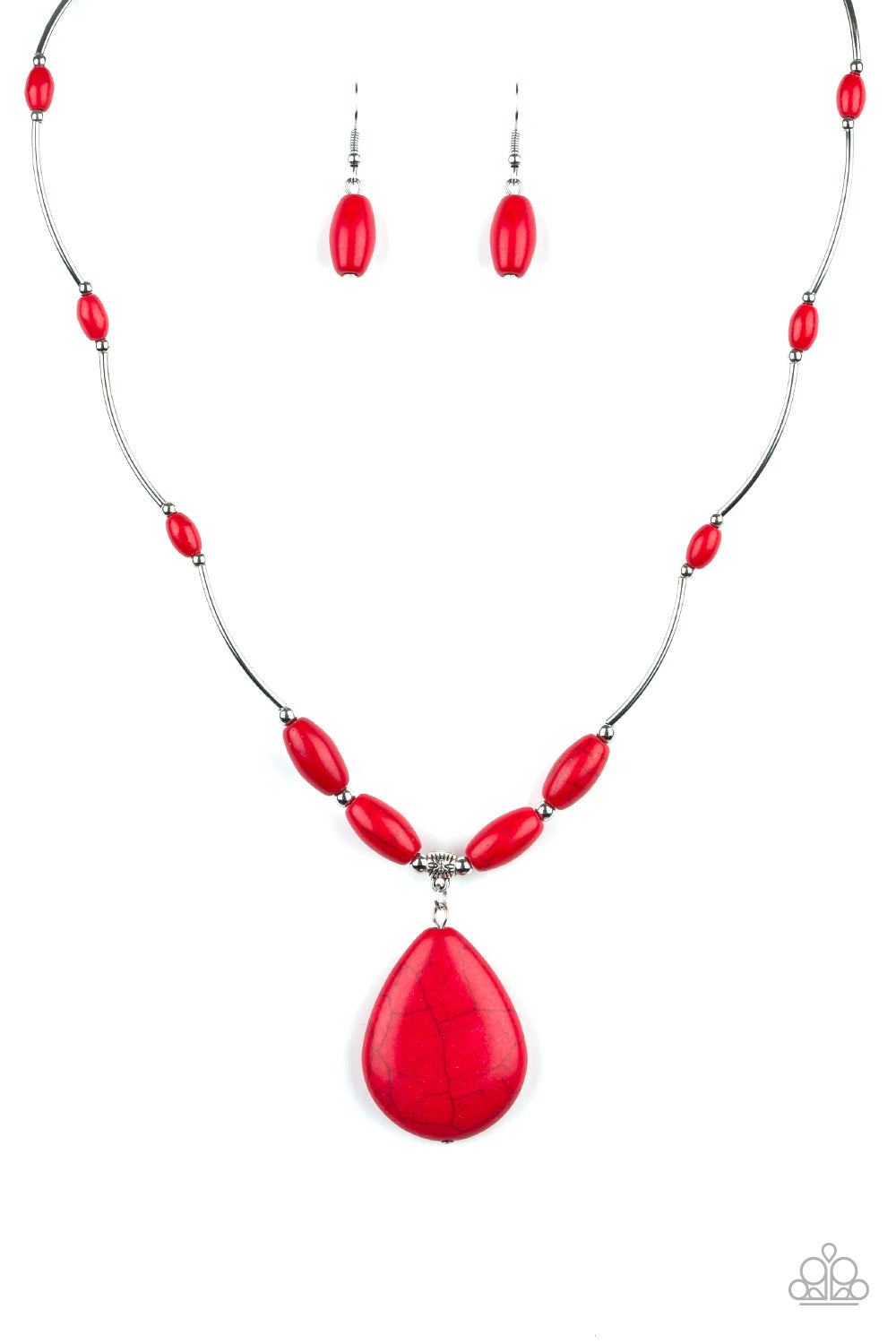 Explore the Elements - red necklace 904