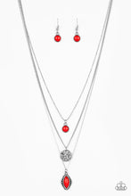 Load image into Gallery viewer, Tide Drifter - red necklace F010
