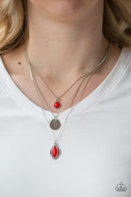 Load image into Gallery viewer, Tide Drifter - red necklace F010
