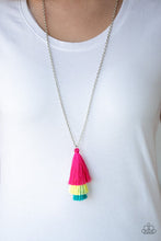 Load image into Gallery viewer, Triple the Tassel - Multi necklace A046
