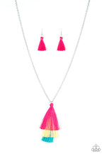 Load image into Gallery viewer, Triple the Tassel - Multi necklace A046
