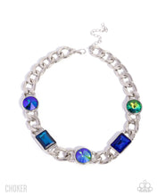 Load image into Gallery viewer, Groundbreaking Glitter - Green choker necklace NOV 2025 LOP C017
