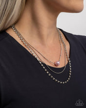 Load image into Gallery viewer, Symmetrical Shimmer - Pink necklace A043

