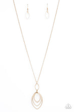 Load image into Gallery viewer, Dizzying Discs - gold necklace B072
