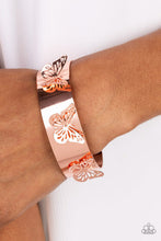 Load image into Gallery viewer, Magical Mariposas - Copper cuff bracelet B129
