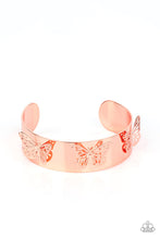 Load image into Gallery viewer, Magical Mariposas - Copper cuff bracelet B129
