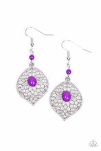 Load image into Gallery viewer, Perky Perennial - Purple earring B129
