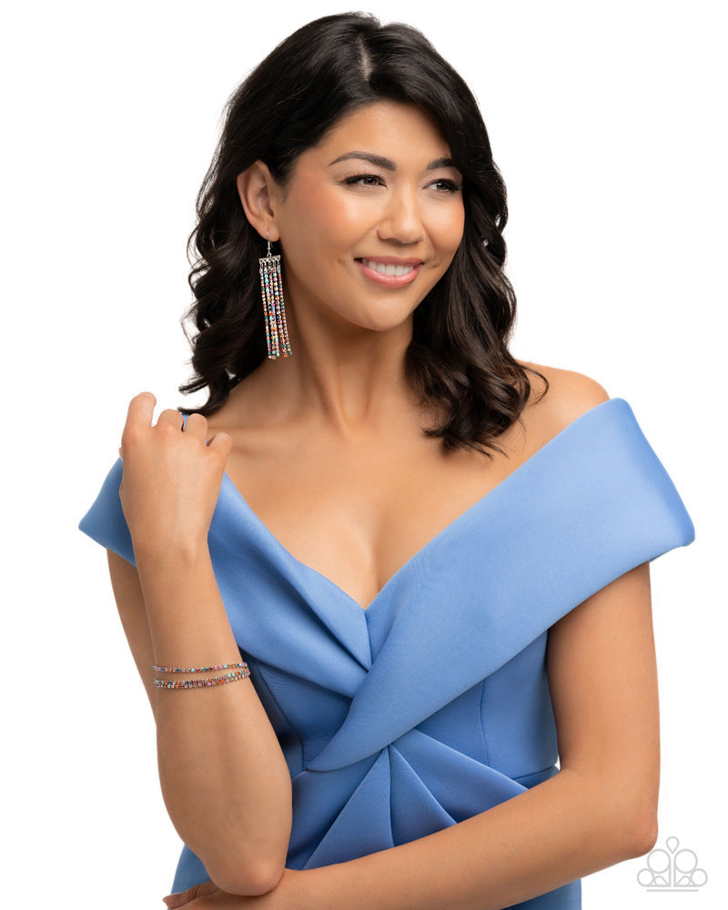 $16 SET: Fitting Fervor Multi bracelet + matching earring E022