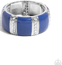 Load image into Gallery viewer, $16 SET: Fashionable Fringe - Blue necklace + hinge bracelet D011
