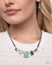 Load image into Gallery viewer, 2 pc SET: Lined Legacy - Green necklace + bracelet G049
