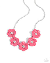 Load image into Gallery viewer, Floral favor - Pink necklace F056
