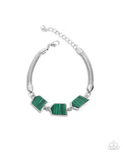 Load image into Gallery viewer, 2 pc SET: Lined Legacy - Green necklace + bracelet G049

