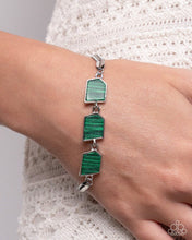 Load image into Gallery viewer, 2 pc SET: Lined Legacy - Green necklace + bracelet G049
