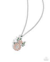 Load image into Gallery viewer, $16 SET: Botanical Bunch - orange necklace + matching ring E015
