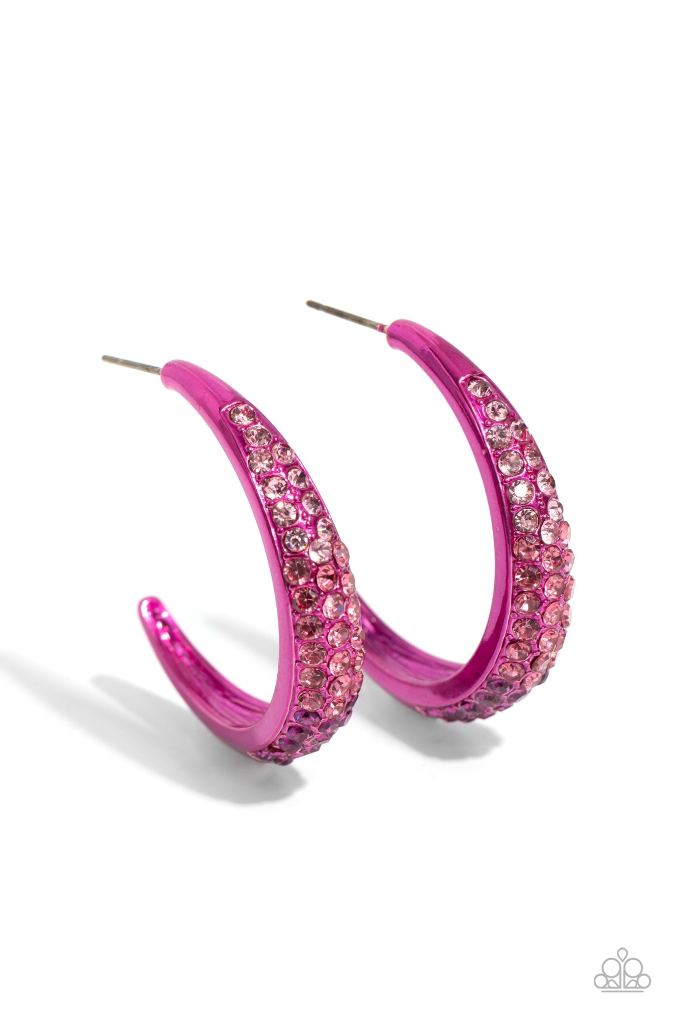 Obsessed with Ombré - pink hoop earring E016