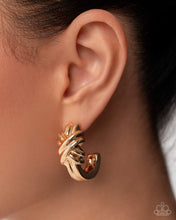 Load image into Gallery viewer, Honor Bound - gold hoop earring July 2025 lop E082
