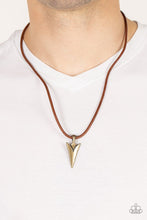Load image into Gallery viewer, Pharaohs Arrow - Brass necklace B082
