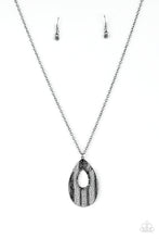 Load image into Gallery viewer, Stop, TEARDROP, and Roll - black necklace 1575
