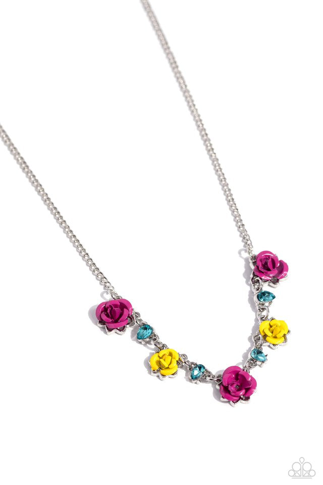 Strike a Rose - pink necklace 2064