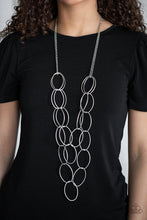 Load image into Gallery viewer, Move On Oval! - silver necklace E055
