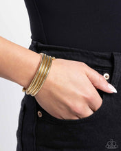 Load image into Gallery viewer, Coiled Command - gold coil bracelet D013
