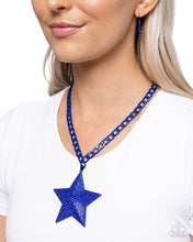 Load image into Gallery viewer, Stellar Selfie - blue necklace A071
