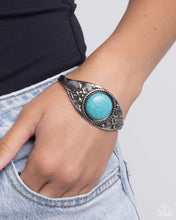 Load image into Gallery viewer, Whimsically Winslow - blue cuff bracelet A062
