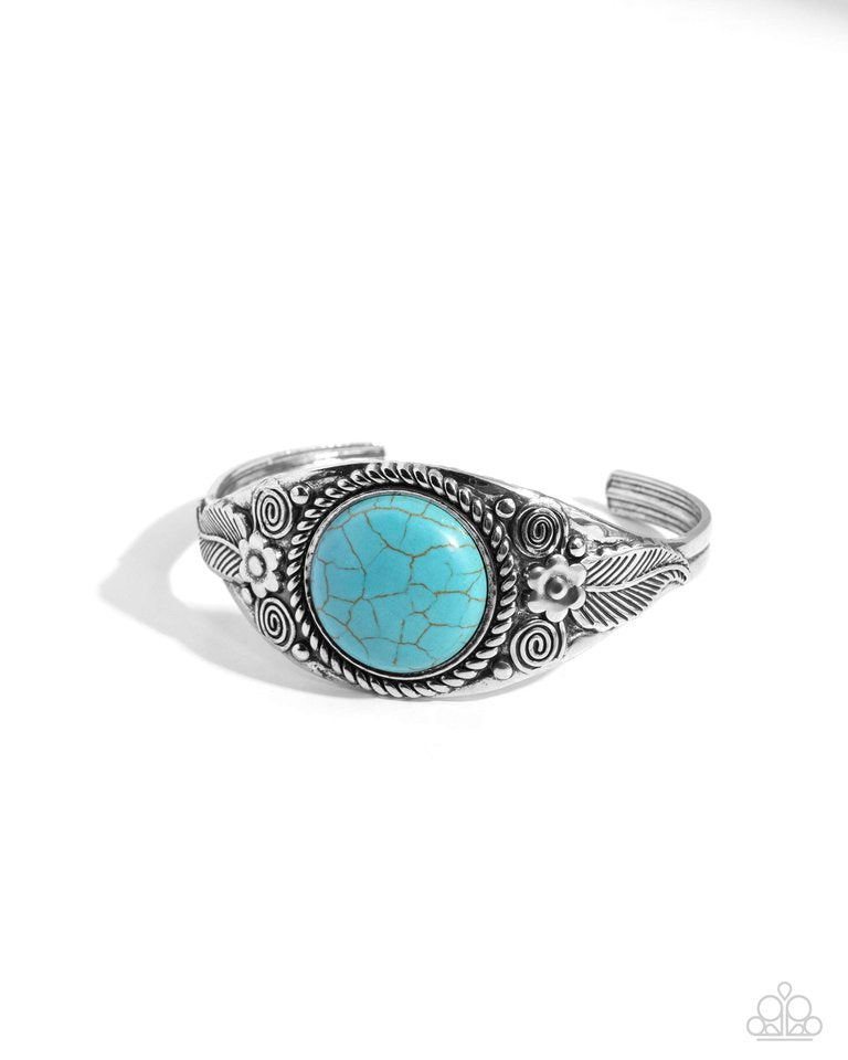 Whimsically Winslow - blue cuff bracelet A062