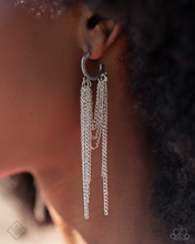 Load image into Gallery viewer, Copious Caliber - Silver hoop earring Aug 2024 Magnificent Musings FF A051
