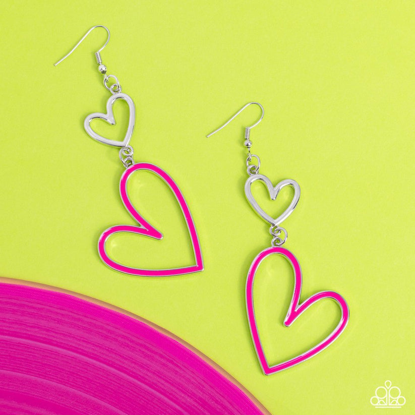 Pristine Pizzazz - Pink earring C026