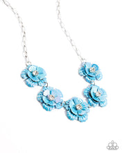 Load image into Gallery viewer, Flower Chain - Blue necklace A049
