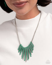 Load image into Gallery viewer, Fashionable Fringe - Green Necklace A037
