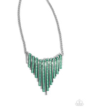 Load image into Gallery viewer, Fashionable Fringe - Green Necklace A037
