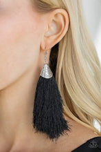 Load image into Gallery viewer, Tassel Temptress - black earring A030
