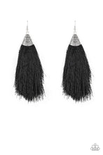 Load image into Gallery viewer, Tassel Temptress - black earring A030
