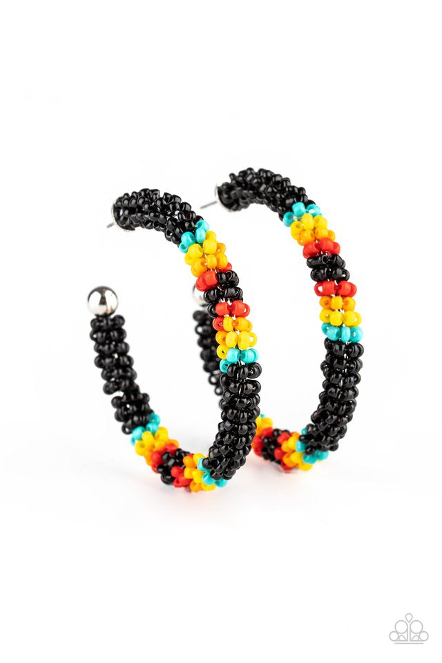 Bodaciously Beaded - multi hoop earring B095