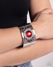 Load image into Gallery viewer, Paisley Princess - Red cuff bracelet F048

