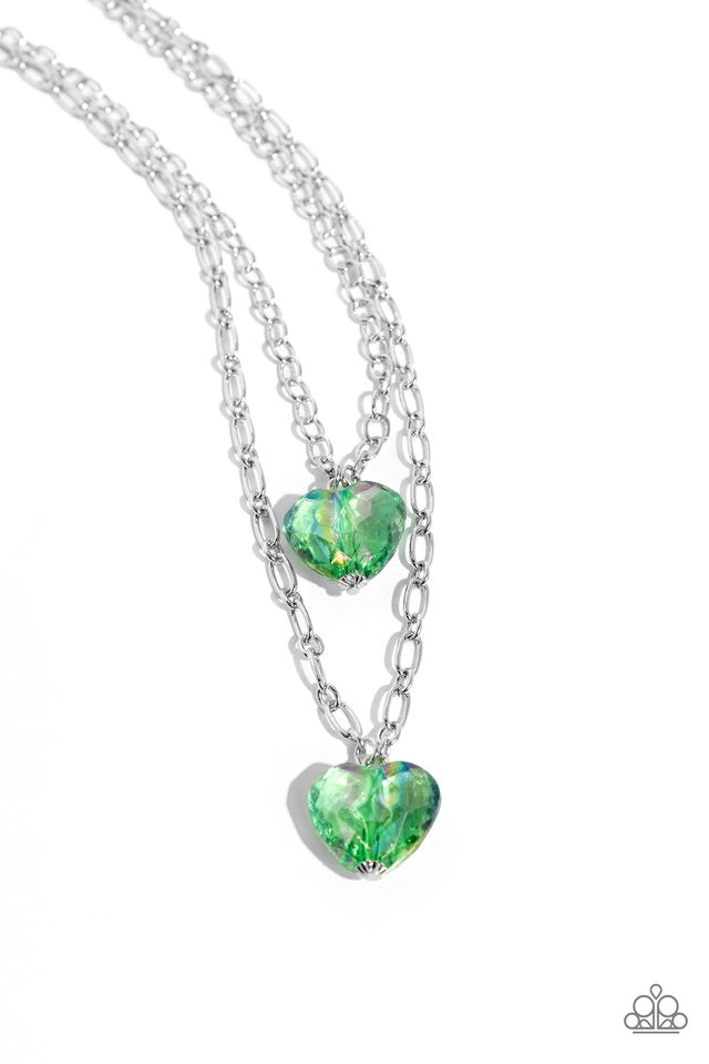 Layered Love - Green necklace D045