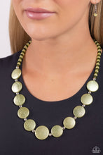 Load image into Gallery viewer, Scratched Showtime - Green necklace E017
