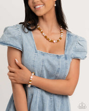 Load image into Gallery viewer, 2 pc SET: Porcelain Pizzazz - pink necklace + bracelet G033
