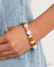 Load image into Gallery viewer, 2 pc SET: Porcelain Pizzazz - pink necklace + bracelet G033
