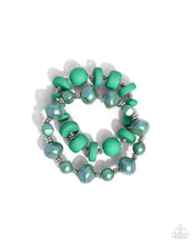 Load image into Gallery viewer, 2 pc SET: Shape Shifting Sense - Green necklace + bracelet G033
