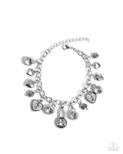 Load image into Gallery viewer, 2 pc SET: Luxurious Locks - White necklace + bracelet G033
