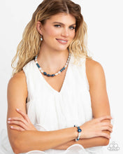 Load image into Gallery viewer, 2 pc SET: Captivating Can-Can - Blue necklace + bracelet G033
