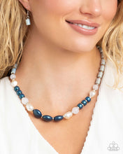 Load image into Gallery viewer, 2 pc SET: Captivating Can-Can - Blue necklace + bracelet G033
