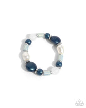 Load image into Gallery viewer, 2 pc SET: Captivating Can-Can - Blue necklace + bracelet G033
