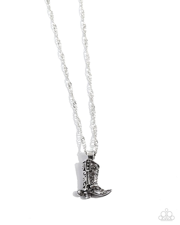 Collectable Cowboy - Silver necklace Exclusive Black Diamond Encore C020