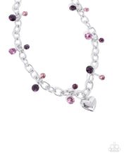 Load image into Gallery viewer, 2 pc SET: Seesaw Statement - Purple necklace + bracelet G033
